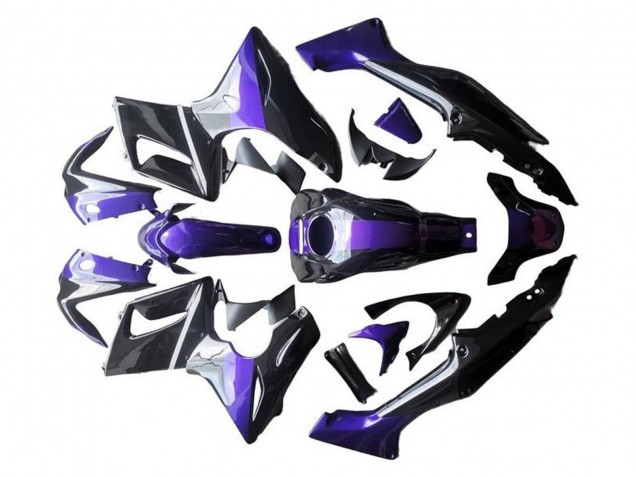 Descuento Carenados Moto Honda CBR125R 2002-2006 - Plata Púrpura Negro Brillante