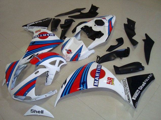 Descuento Carenados Moto Yamaha YZF R1 2009-2011 - Blanco Azul Rojo Negro Martini