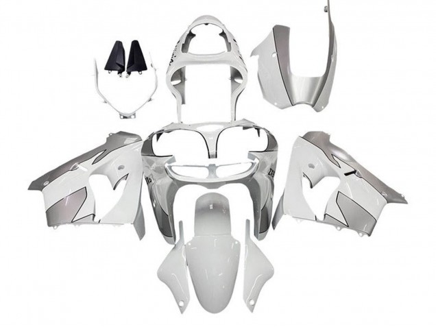 Descuento Carenados Moto Kawasaki ZX9R 2000-2001 - Blanco Plata