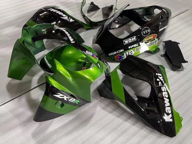 Descuento Carenados Moto Kawasaki ZX9R 2002-2003 - Verde Negro Elf