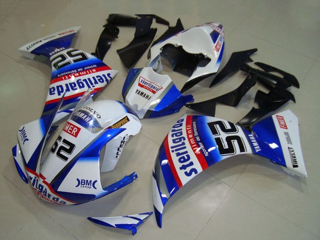 Descuento Carenados Moto Yamaha YZF R1 2009-2011 - Blanco Azul Rojo Negro Sterilgarda