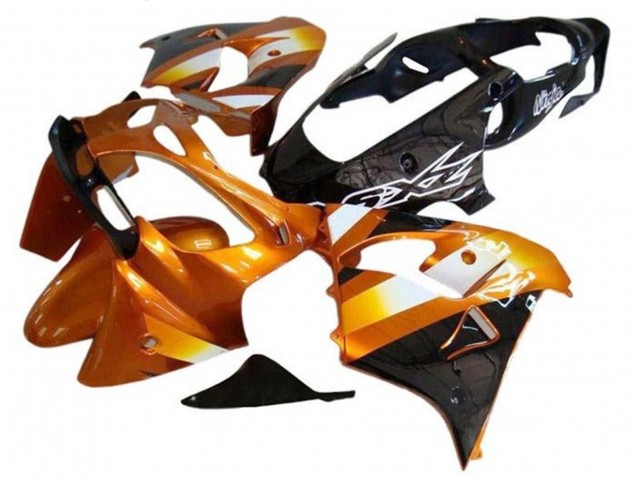 Descuento Carenados Moto Kawasaki ZX9R 2002-2003 - Naranja Negro Blanco