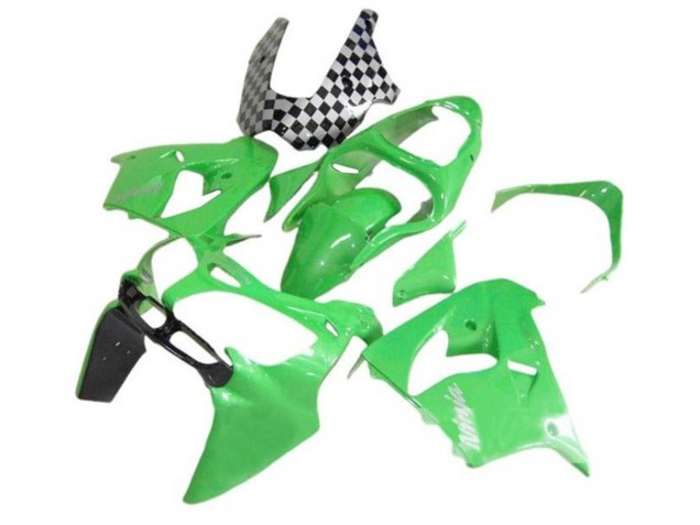 Descuento Carenados Moto Kawasaki ZX9R 2002-2003 - Verde Negro Checkered
