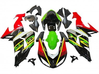 Descuento Carenados Moto Kawasaki ZX10R 2006-2007 - Rojo Verde Amarillo Negro