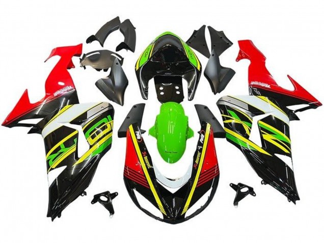 Descuento Carenados Moto Kawasaki ZX10R 2006-2007 - Rojo Verde Amarillo Negro