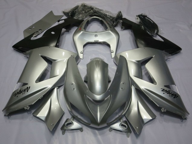 Descuento Carenados Moto Kawasaki ZX10R 2006-2007 - Plata Negro Mate