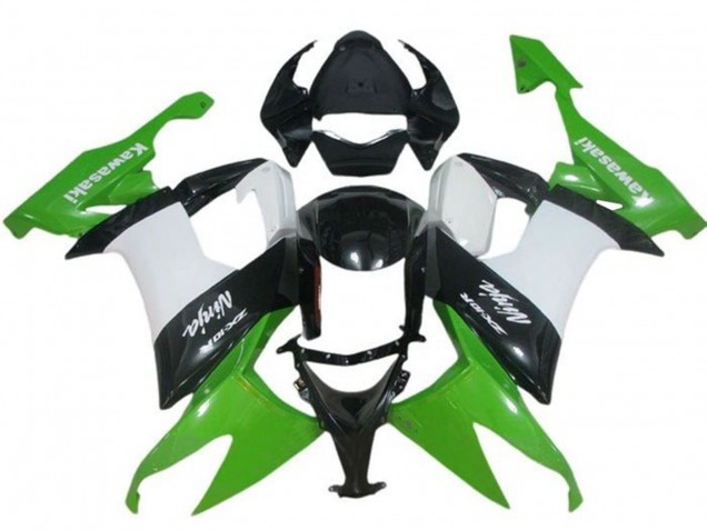 Descuento Carenado Moto Kawasaki ZX10R 2008-2010 - Verde Blanco Negro