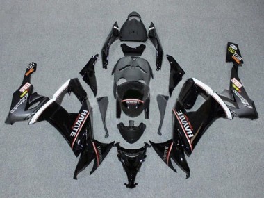 Descuento Carenados Moto Kawasaki ZX10R 2008-2010 - Negro Brillante Rojo Blanco Hayate