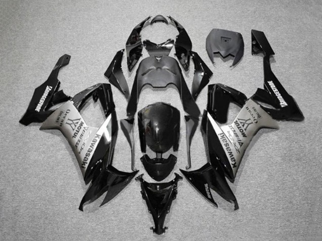 Descuento Carenados Moto Kawasaki ZX10R 2008-2010 - Negro Brillante Gris Bridgestone Motul