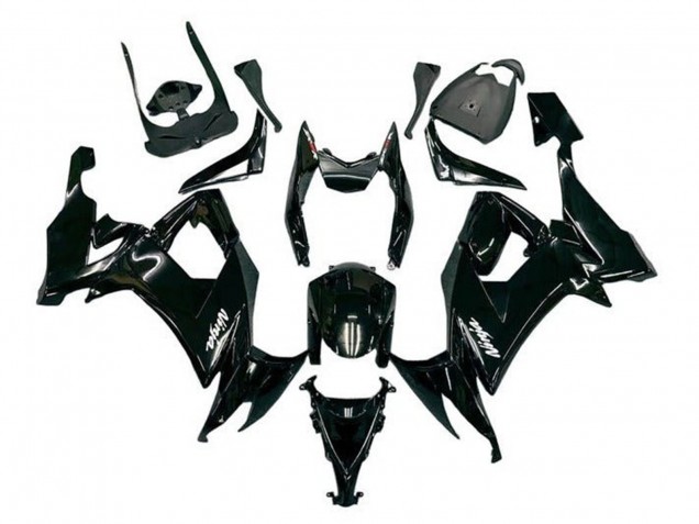 Descuento Carenados Moto Kawasaki ZX10R 2008-2010 - Negro Brillante Blanco Calcomanía