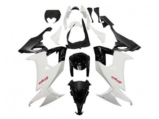 Descuento Carenados Moto Kawasaki ZX10R 2008-2010 - Blanco Negro Rojo Calcomanía