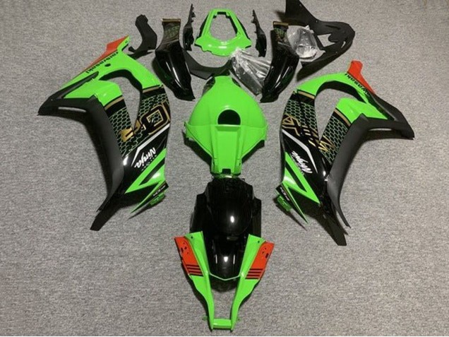 Descuento Carenados Moto Kawasaki ZX10R 2011-2015 - Verde Negro Rojo Honeycomb