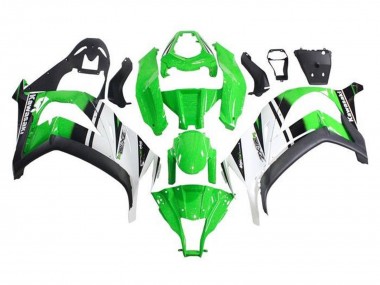 Descuento Carenados Moto Kawasaki ZX10R 2011-2015 - Verde Blanco Negro Raya