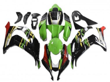Descuento Carenados Moto Kawasaki ZX10R 2016-2020 - Verde Rojo Amarillo Negro