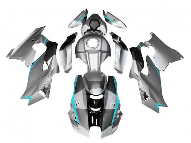 Descuento Carenados Moto Kawasaki ZX10R 2021-2025 - Plata Gris Negro Azul