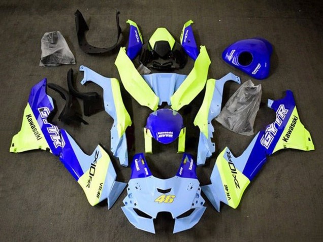 Descuento Carenados Moto Kawasaki ZX10R 2021-2025 - Azul Amarillo GYTR 46