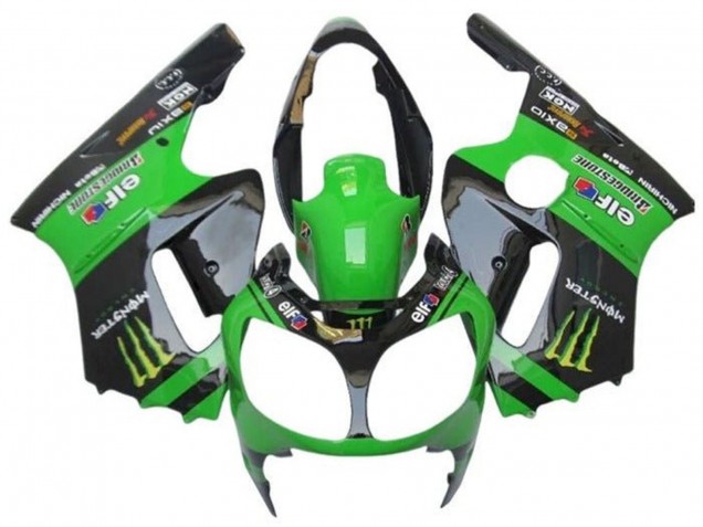 Descuento Carenados Moto Kawasaki ZX12R 2000-2001 - Verde Negro Amarillo Elf Monstruo