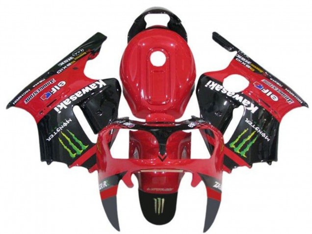 Descuento Carenados Moto Kawasaki ZX12R 2000-2001 - Rojo Negro Verde Monstruo