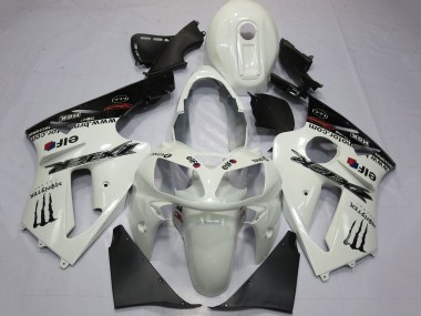 Descuento Carenados Moto Kawasaki ZX12R 2000-2001 - Blanco Perla Negro Elf Monstruo Energy