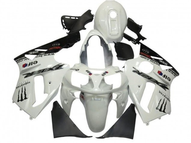 Descuento Carenados Moto Kawasaki ZX12R 2002-2006 - Blanco Perla Negro Elf Monstruo