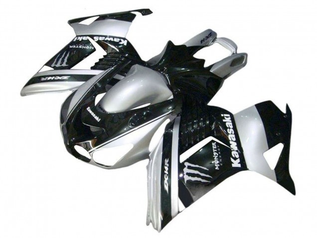Descuento Carenados Moto Kawasaki ZX14R ZZR1400 2006-2011 - Plata Negro Monstruo