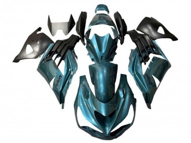 Descuento Carenados Moto Kawasaki ZX14R ZZR1400 2012-2024 - Azul Metalizado Verdoso