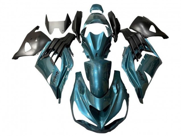 Descuento Carenados Moto Kawasaki ZX14R ZZR1400 2012-2024 - Azul Metalizado Verdoso
