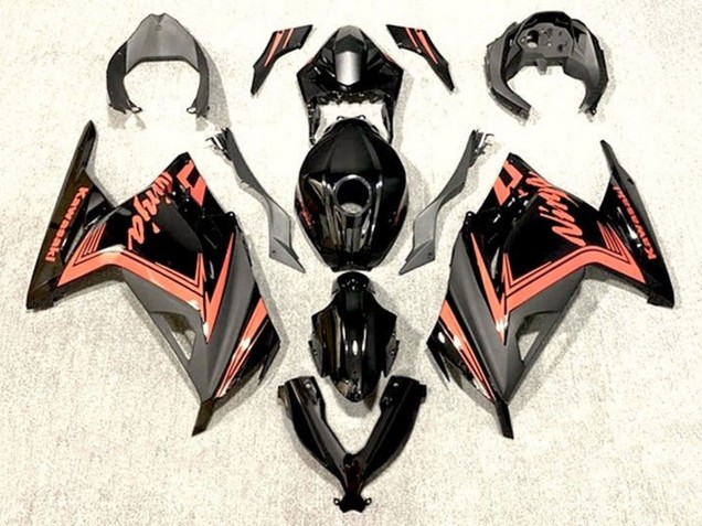 Descuento Carenados Moto Kawasaki EX300 2013-2024 - Negro Brillante Naranja