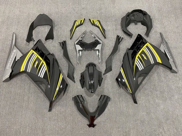 Descuento Carenados Moto Kawasaki EX300 2013-2024 - Amarillo Plata Negro Brillante Negro Mate