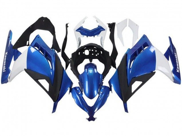 Descuento Carenados Moto Kawasaki EX300 2013-2024 - Blanco Azul Negro