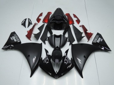 Descuento Carenados Moto Yamaha YZF R1 2012-2014 - Negro Brillante Negro Mate Rojo