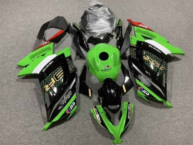Descuento Carenados Moto Kawasaki EX300 2013-2024 - Verde Blanco Negro Rojo Elf