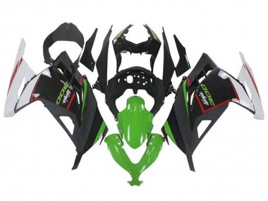 Descuento Carenados Moto Kawasaki EX300 2013-2024 - Blanco Rojo Verde Negro