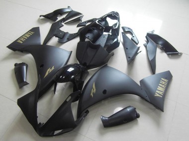 Descuento Carenado Moto Yamaha YZF R1 2012-2014 - Negro Brillante Negro Mate Oro Calcomanías
