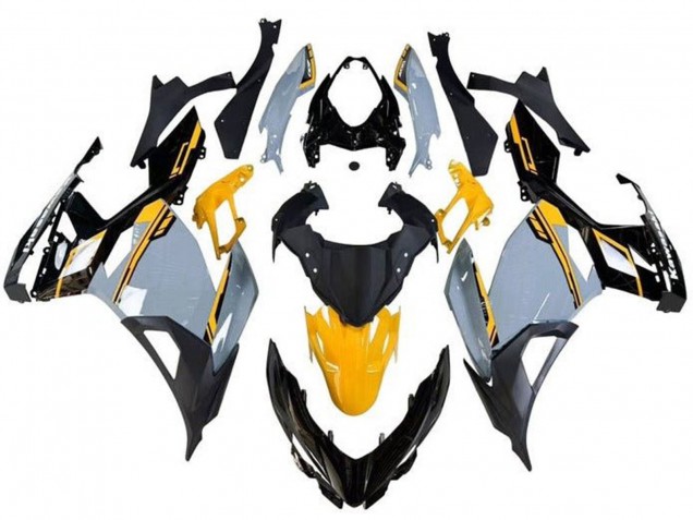 Descuento Carenados Moto Kawasaki Ninja 400 2018-2024 - Nardo Gris Naranja Negro
