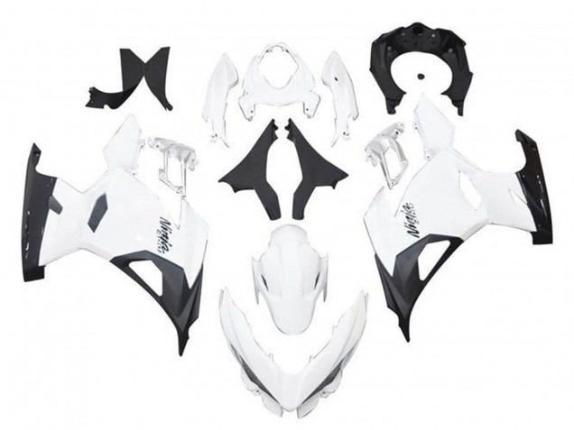 Descuento Carenados Moto Kawasaki Ninja 400 2018-2024 - Blanco Negro