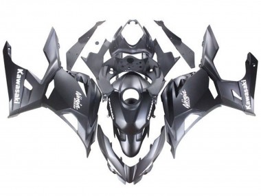 Descuento Carenados Moto Kawasaki Ninja 400 2018-2024 - Negro Mate Blanco Calcomanías