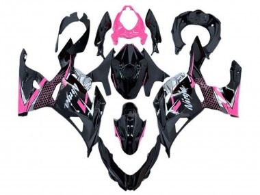 Descuento Carenado Moto Kawasaki Ninja 400 2018-2024 - Negro Brillante Rosa Blanco