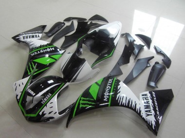 Descuento Carenados Moto Yamaha YZF R1 2012-2014 - Blanco Negro Verde Monstruo