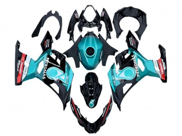 Descuento Carenados Moto Kawasaki Ninja 400 2018-2024 - Azul Claro Rojo Negro Petronas