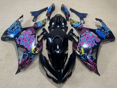 Descuento Carenados Moto Kawasaki Ninja 400 2018-2024 - Negro Azul Jinx