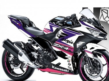 Descuento Carenados Moto Kawasaki Ninja 400 2018-2024 - Blanco Púrpura Rosa