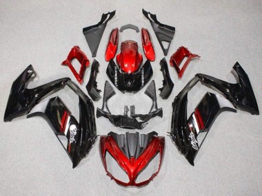 Descuento Carenados Moto Kawasaki Ninja 650 EX650 2012-2016 - Rojo Negro Brillante