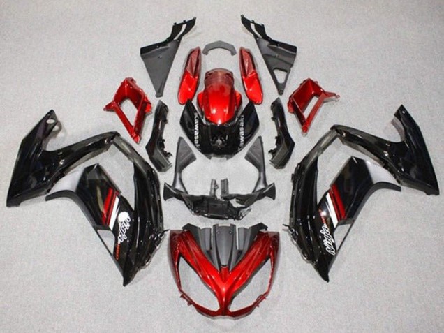 Descuento Carenados Moto Kawasaki Ninja 650 EX650 2012-2016 - Rojo Negro Brillante