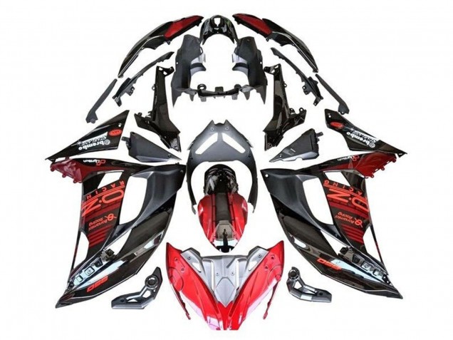 Descuento Carenados Moto Kawasaki Ninja 650 EX650 2017-2019 - Rojo Negro Plata