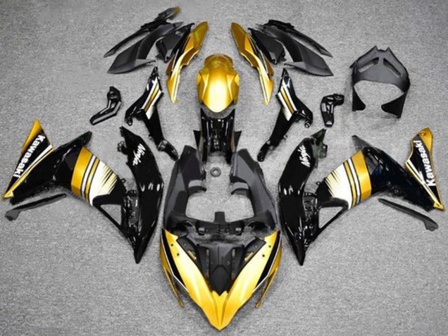 Descuento Carenados Moto Kawasaki Ninja 650 EX650 2017-2019 - Oro Negro Blanco