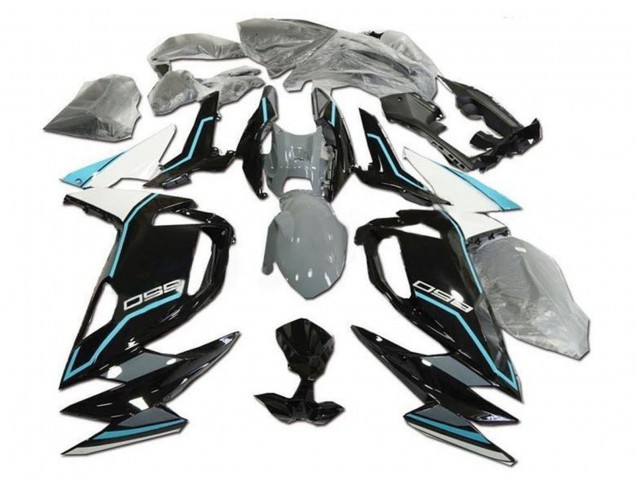 Descuento Carenados Moto Kawasaki Ninja 650 EX650 2020-2025 - Blanco Azul Negro Brillante