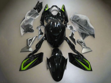 Descuento Carenados Moto Kawasaki Z400 2018-2024 - Negro Brillante Verde Plata