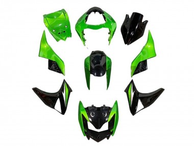 Descuento Carenados Moto Kawasaki Z1000 2007-2009 - Verde Negro Brillante
