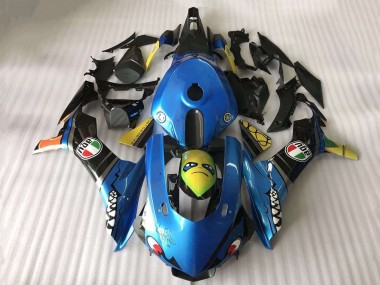 Descuento Carenado Moto Yamaha YZF R1 2015-2019 - Azul Amarillo Tiburón